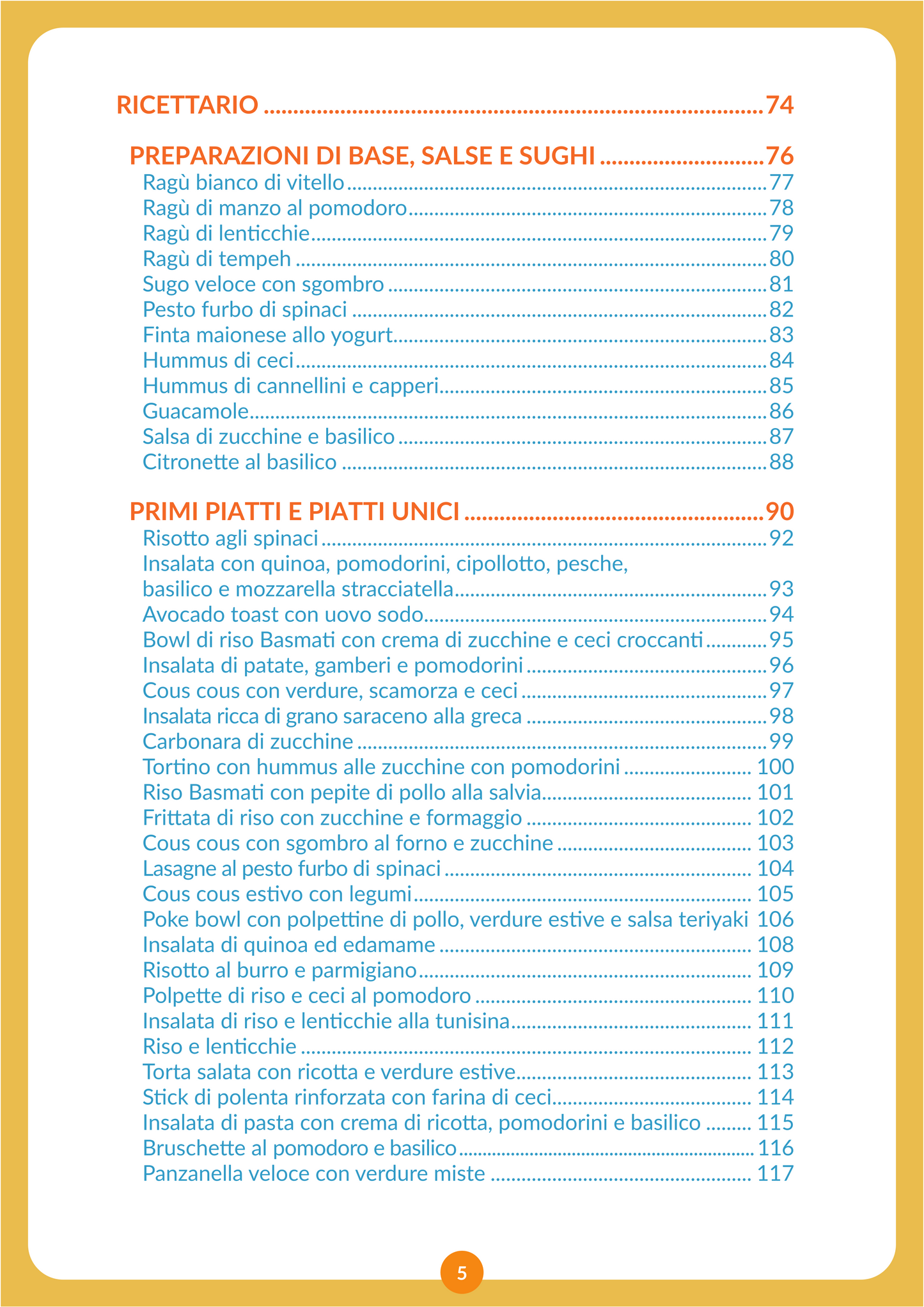 Menù Estate 2026 - Senza Glutine
